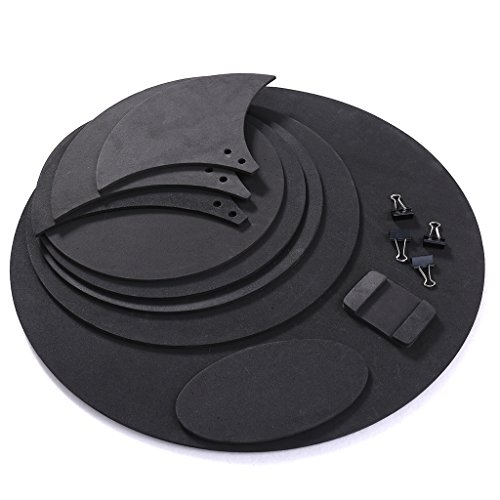 Abicial 10pcs Bass Snare Drum Sound Off Mute Silencer Drumming Rubber Practice Pad Set - Thumbnail 2