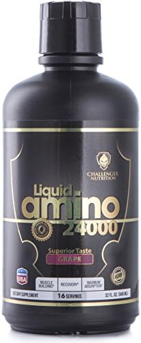 CHALLENGER NUTRITION - Amino liquid - Peach Mango. 32 Oz. Best Tasting WITH 24g of Amino Acids per serving. For Increase Muscle Mass, Strengthen Muscle Tissue, Speed Recovery