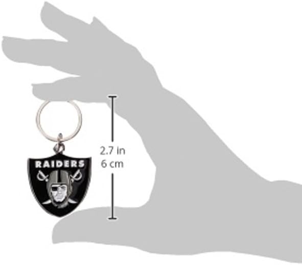 NFL Siskiyou Sports Fan Shop Las Vegas Raiders Chrome & Enameled Key Chain One Size Team Colors : Sports Related Key Chains : Sports & Outdoors