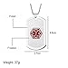 BAIYI Medical Alert ID Necklace Stainless Steel Matte Dog Tag for Men Women 24 inch Free Engraving