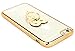 Bastex iPhone 6/6s Case, Ultra Thin Clear Luxury TPU Gold Bumper Case Cover with Attachable Heart Diamond Ring Holder for Apple iPhone 6/6s