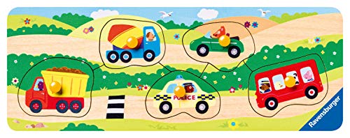 Ravensburger Kinderpuzzle - 03236 Allererste Fahrzeuge - My First Wooden Puzzle mit 5 Teilen - Puzzle für Kinder ab 1,5 Jahren - Holzpuzzle – Bild 4