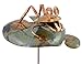Modern Artisans American Made Copper Frog on Lily Pad Outdoor Sculpture & Garden Stake