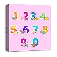 Canvas Wall Art Cartoon Picture Canvas Prints Home Artwork Decoration for Kids Bedroom Bathroom - 12x12 inches