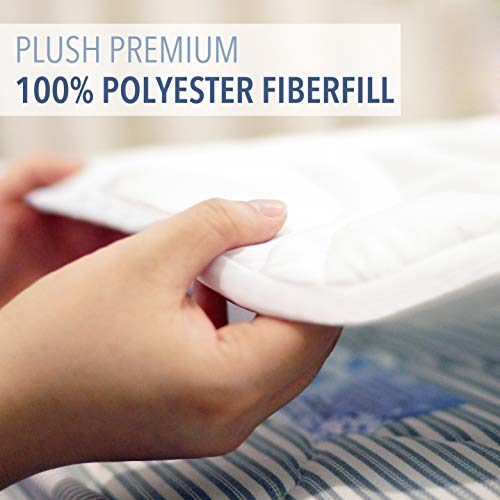 FeelAtHome Hypoallergenic Fitted Mattress Pad Topper - Premium Anti-Dust Mite, Anti-Allergen Soft Luxurious Pillowtop Mattress Topper Protection Cover (Queen) - Thumbnail 3
