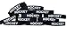Novel Merk 12-Piece White Text Black Hockey Party Favor & School Carnival Prize Sports Silicone Wristband Bracelet
