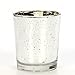 Hosley's Set of 12 Metallic Glass, Speckled Silver Finish Votive/Tea Light Holder, 3