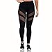 SOUTEAM Women's Mesh Workout Sports Pants Gym Yoga Leggings with Hidden Pocket