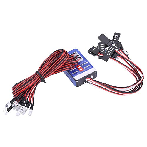 VGEBY RC-Blinklicht, 12 LED-Beleuchtungssystem-Kit Simulation Blinklichter für 1/10 1/8 RC PKW/LKW/Crawler… – Bild 3