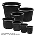 Calipots 5-Pack 15 Gallon Premium Black Plastic Nursery Plant Container Garden Planter Pots(15 Gallon)