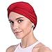 YI HENG MEI Women's Elegant Strench Pleated Wrap Muslim Turban Hat Chemo Cancer Cap