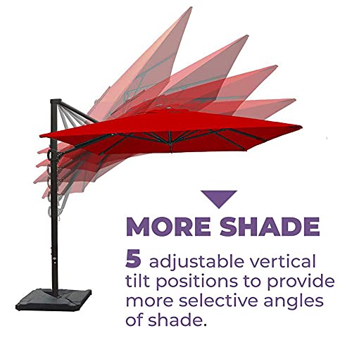 Abba Patio 11 ft Patio Offset Hanging Umbrella Outdoor Cantilever