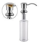 Best Brass Sink Soap Dispenser - Large Capacity 13 OZ Bottle--3.05 Inch Threaded Tube for Thick Deck Installation--Brushed nickel