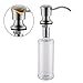 Best Brass Sink Soap Dispenser - Large Capacity 13 OZ Bottle-2.15 Inch Threaded Tube for Thick Deck Installation-Brushed nickel