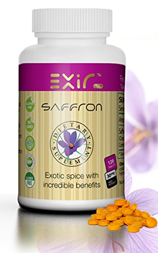Exir Saffron Plus Saffron Extract Dietary Supplement 120 Tablets | The Worlds Most Exotic Spice is the Most Beneficial Exir Saffron Plus Saffron Extract Dietary Supplement 120 Tablets | The Worlds Most Exotic Spice is the Most Beneficial