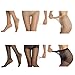 MANZI Women's Ultra-thin Sheer Control Top 10 Denier with Comfort Stretch(2 Pairs) Size L