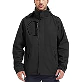 Kugnala Men's Rain Jacket Waterproof Lightweight Hood jackets for Hiking Cycling Travel Raincoat S-6XL
