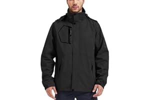 Kugnala Men's Rain Jacket Waterproof Lightweight Hood jackets for Hiking Cycling Travel Raincoat S-4XL