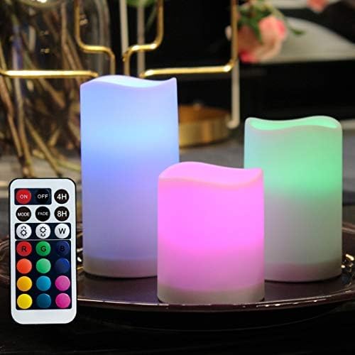 WRalwaysLX Flameless Color Changing LED Candles with Remote
