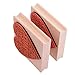 EORTA Wooden Rubber Stamp Love Heart Shaped Blocks Wooden Rubber Craved Printing Stamp for Crafting DIY Scrapbooking Decor Valentine's Day Wedding Gift Card Making, Women/Men
