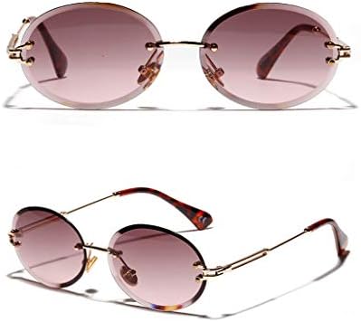 Rimless Sunglasses Fashion Trend Hot Unisex Protection Eyewear Women Men Outdoor Driving No Frame Metal Legs Oval Shape UV400