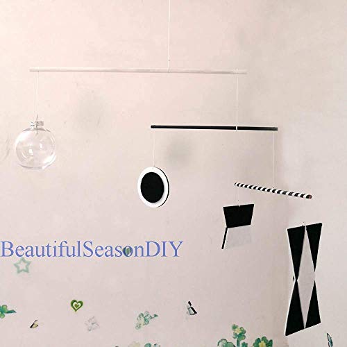 image for BeautifulSeasonDIY Munari Baby mobile Montessori Mobile white black fe