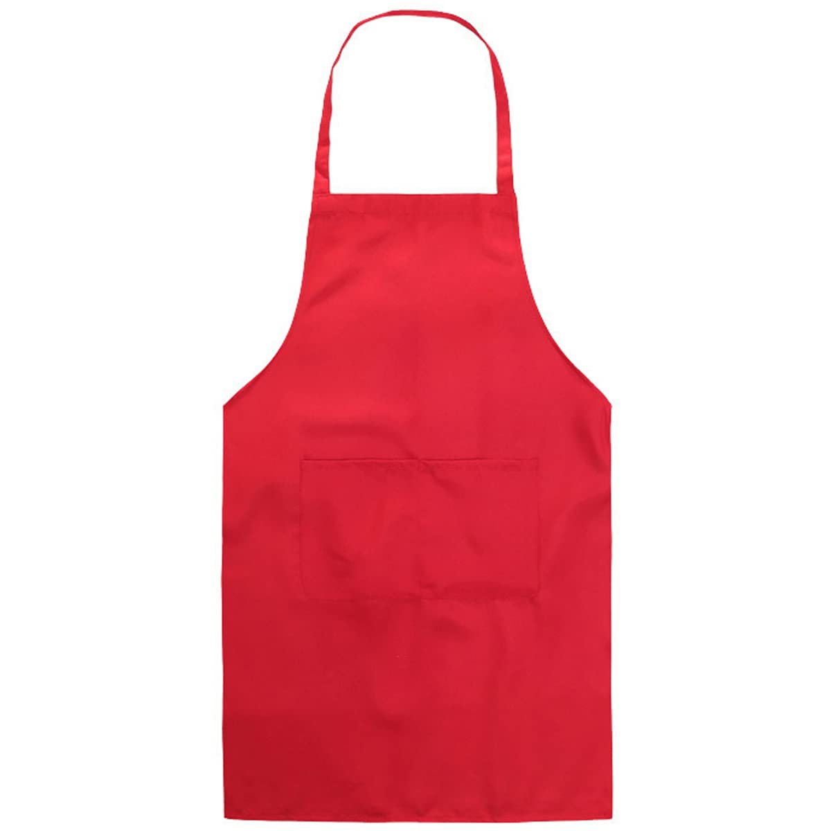 Chefs Apron with Front Pockets Cooking Kitchen Apron for Men Women Unisex Waterproof Washable Cleaning Catering Apron Durable Comfortable Work Apron for Baking Restaurant BBQ Coffee House (Red)