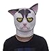 molezu Unhappy Cat Mask, Cat Halloween Mask, Novelty Costume Party Latex Cat Head Mask