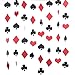 MOWO Casino Paper Garland Las Vegas Theme Party Hanging Decoration,3'' in Diameter,10-feet (Black,red,2pc)