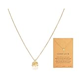 Zealmer Good Luck Small Elephant Necklace Charm Leave Horseshoe Infinite Unicorn Pendant Necklace Gold
