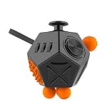 Meishatong Fidget Dice II 12 Sides Stress Anxiety Relief Toy (Black)
