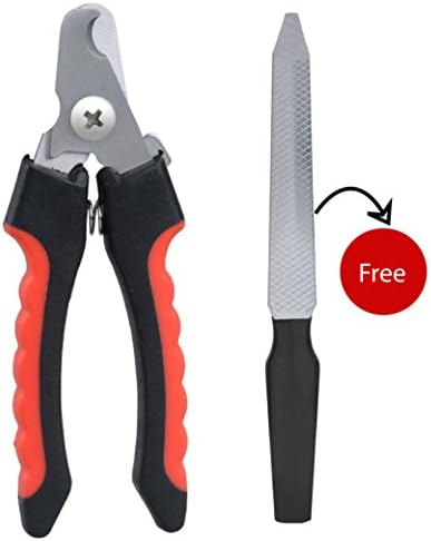 Professional Dog Nail Clippers and Trimmer by Hiluki, With Safety Guard to Avoid Over - Cutting Nails &amp; Free Nail File - Razor Sharp Blades Sturdy Non Slip Handles For Safe, Professional at Home