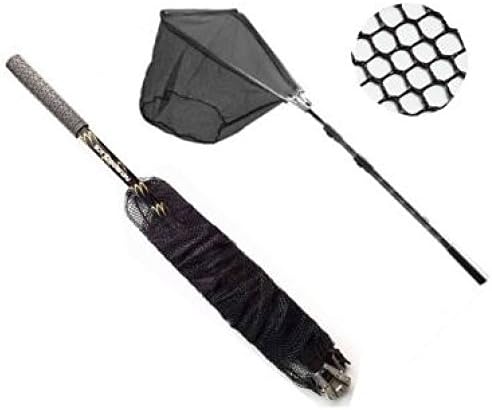 Neurobolics Fish Landing Net, Foldable Collapsible Telescopic Pole Handle, Durable Nylon Material, Safe Fish Catching or Releasing