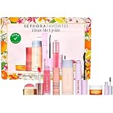 Individual lip products showing gloss, liner, and oil components
