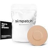 SIMPATCH – Freestyle Libre, Enlite, Guardian Adhesive Patches, Small (25-Pack) – Waterproof Adhesive, CGM Tape – Multiple Color Options (Beige)