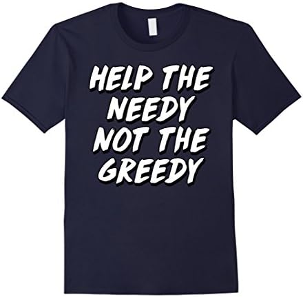 Mens Christian WWJD Shirt - Help the Needy Not The Greedy Tee Small Navy