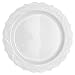 Posh Setting Elegant Collection White Plastic Disposable Dinnerware Set, Wedding Plastic Dishes For 40 Guests (40 10.25'' Dinner Plates and 40 7.25'' Salad Plates), Fancy Disposable Dinnerware