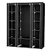 SONGMICS 59 Inch Portable Clothes Closet Wardrobe Storage Organizer with Non-woven Fabric, Quick and Easy to Assemble, Extra Strong and Durable, Black ULSF03H
