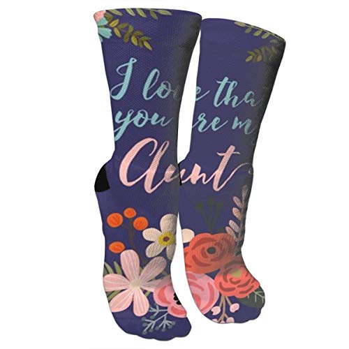 NalizedSocks164 I Love That You are My Aunt Flower Night Compression Socks for Women and Men - Best Medical,for Running, Athletic, Varicose Veins, Travel