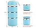ArderLive Stackable Bento Lunch Box 57-oz, Stainless Steel Portable Themral Lunch Box Container with Insulated Lunch Bag & Portable utensils, Leakproof Food Container for Man, 3Layer, Blue