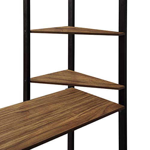 image for Metal Twin Loft Bed with Desk, WeYoung Space-Saving High Loft Bed with