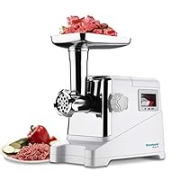 Electric Meat Grinder, Meats Mincer with 3 Grinding Plates and Sausage Stuffing Tubes, Sausage Maker with Reverse and Storage Function, ETL Approved, 1400 Watts Max