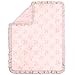 Grace Dusty Pink Bows Baby Girl Blanket by The Peanut Shell