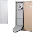 Iron-A-Way NE-42-L Ironing Center - 42" Built in Ironing Board with Storage - Right Hinged Door - Non Electric - Flat White