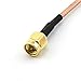 DZS Elec 2pcs RG316 Wire Jumper 15cm SMA Male to SMA Male with Connecting Line RF Coaxial Coax Cable Antenna Extender Cable Adapter Jumper