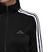 adidas Women Track Suit Back to Basics Training 3-Stripes Black Gym New BK4674