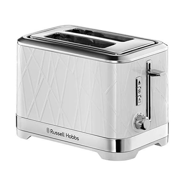 Russell-Hobbs-28090-Structure-Toaster-2-Slice-Contemporary-Design-Featuring-Lift-and-Look-with-Frozen-Cancel-and-Reheat-Settings-White Russell Hobbs 28090 Structure Toaster, 2 Slice - Contemporary Design Featuring Lift and Look with Frozen, Cancel and…