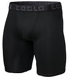TSLA TM-MUS07-KLB_Large Men's Compression Shorts