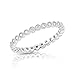 Sterling Silver Simulated Diamond Stackable Eternity Ring - Size 9