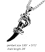 LaurieCinya Dragon Necklace for Men Stainless Steel Tribal Wolf Tooth Pendant Necklace Silver Black Tone 24 Inches Chain